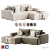 Sofa narożna ze sztruksu Melva (3-osobowa) by westwing.pl