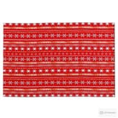 Christmas Showflake Bohemia Stripe Red Runner Washable Rug