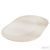 Beige and Cream Oval Rug