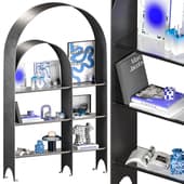 Shelf with Blue Decor