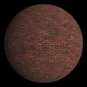 Bricks - Red Worn Dark Mortar