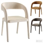 Nicola Open Barrelback Fabric Dining Armchair by rh.com