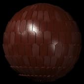 Tiles Roof Ceramic Plain Claret Wet