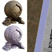 Plaster Patina Materials 09-10 | PBR | Seamless | 4k+SBSAR