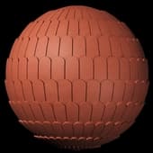 Tiles Roof Ceramic Plain Orange Dry