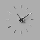 Настенные часы Puntos Suspensivos 12 хром-черный