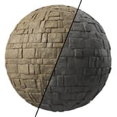 D314 Stone wall Materials | Sbsar Seamless PBR 4k