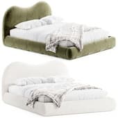Amber bed by Divan.ru || Кровать Эмбер 160 Bucle White