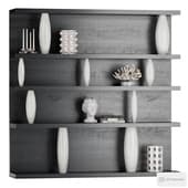 Noir Dorian Solid Wood Bookcase (PERIGOLD)