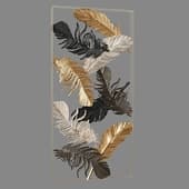 Glass Style Панно чеканка перо
