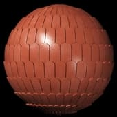 Tiles Roof Ceramic Plain Orange Wet