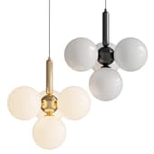 4 Light Modern Sputnik Globe Chandelier