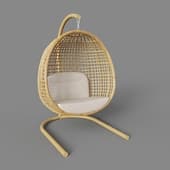 ДВОЙНЫЕ КАЧЕЛИ DYNASTY - NATURAL RATTAN MUSHROOM