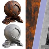 Plaster Patina Materials 11-12 | PBR | Seamless | 4k+SBSAR